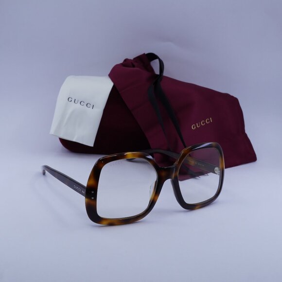 Gucci GG0625S 001 Square Sunglasses - Havana/Transparent - Picture 1 of 10